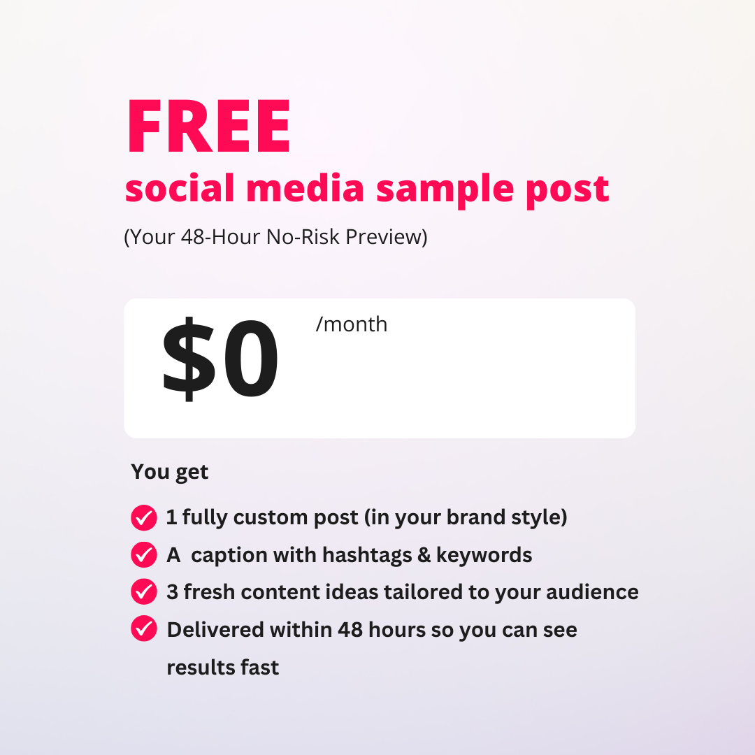 free social media sample post